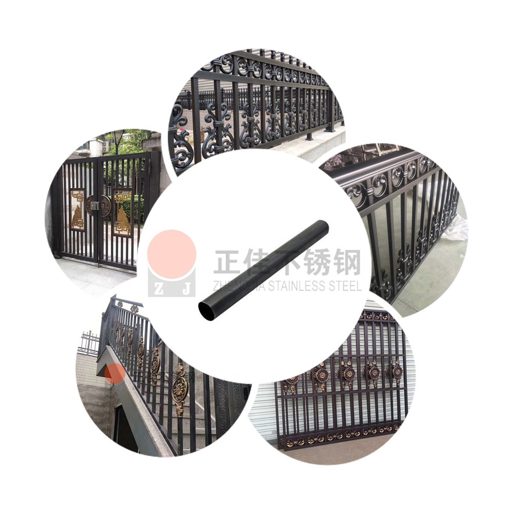 304亚搏足球圆管镀黑钛装饰效果