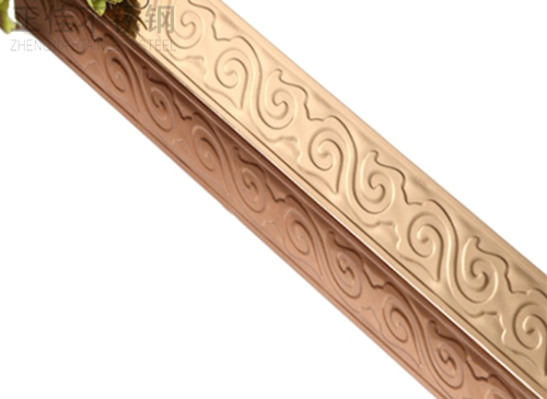 304亚搏足球方管玫瑰金花纹2