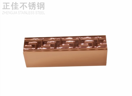 304亚搏足球方管玫瑰金花纹